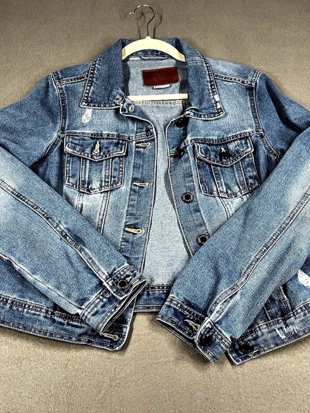 BBJ Los Angeles Classic Jean Jacket Denim Jacket in Blue Size Large